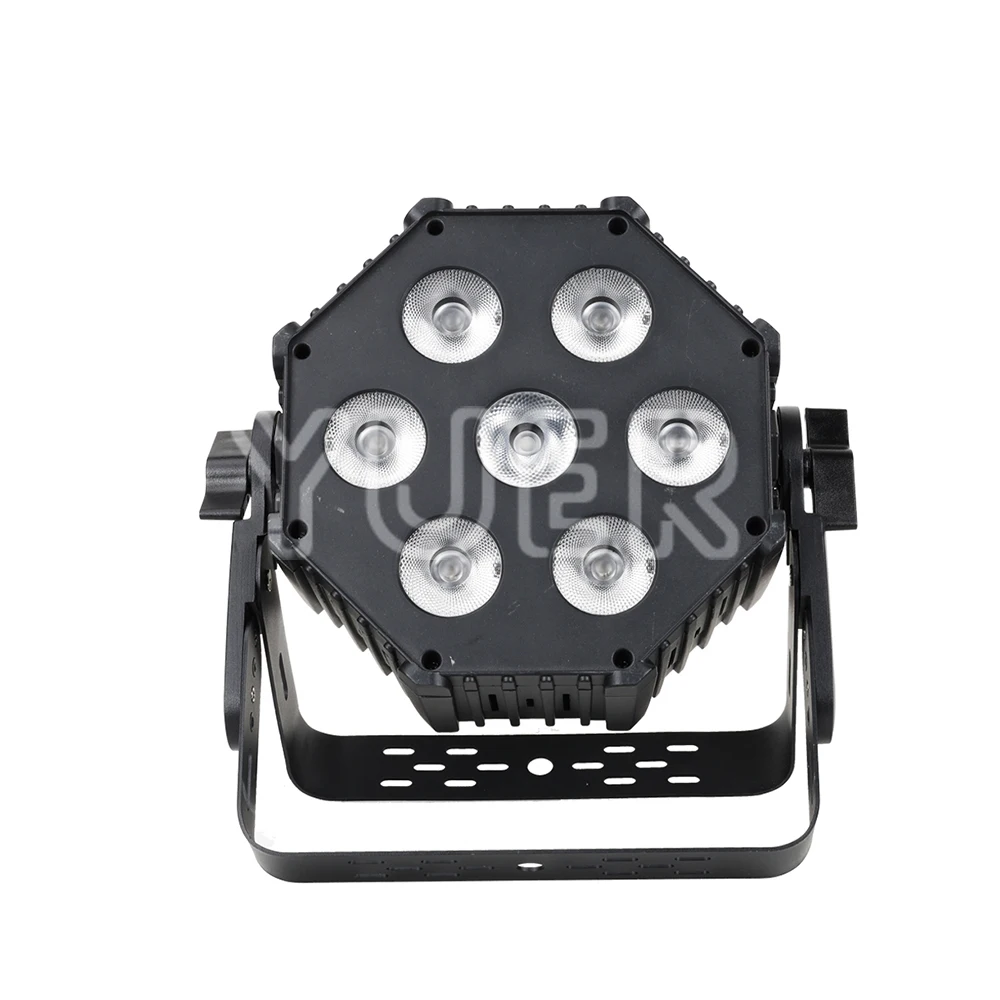 YUER 180W 7X30W LED Par Light RGBW 4in1 Stage Effect Light DMX512 Control Flat Light for KTV DJ Disco Bar Show Stage Light