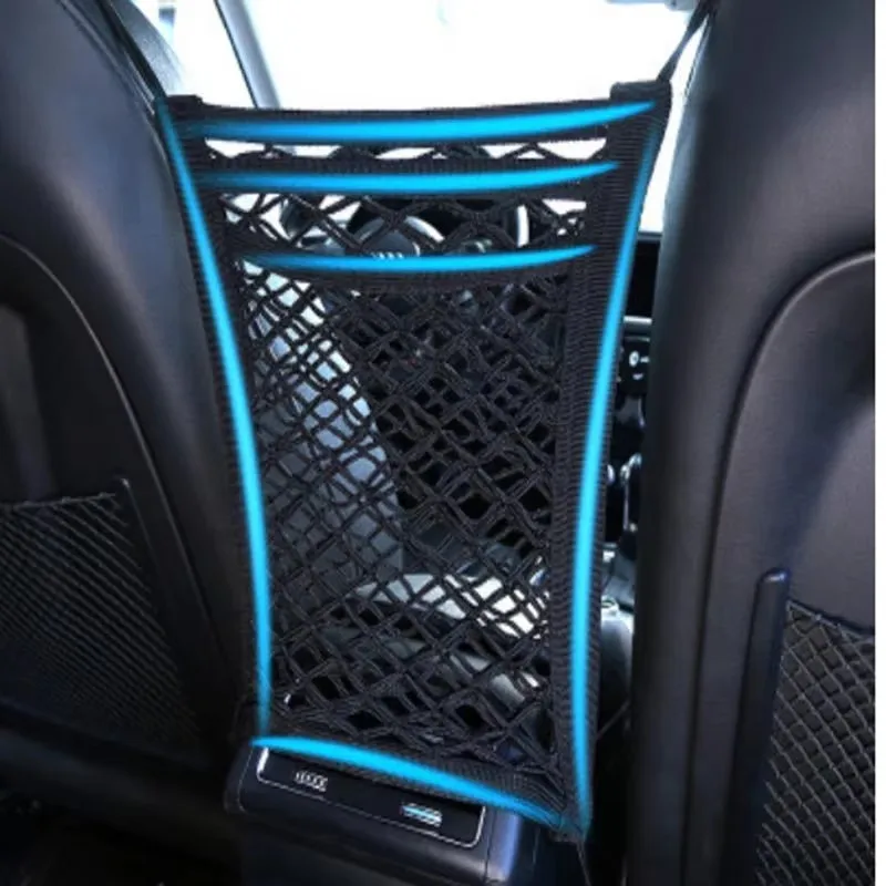 Auto-Kofferraum-Organizer: Elastische Netztasche für die Rückenlehne, Aufbewahrungstaschen, Gittertaschen, Netzkorb-Organizer für das Auto