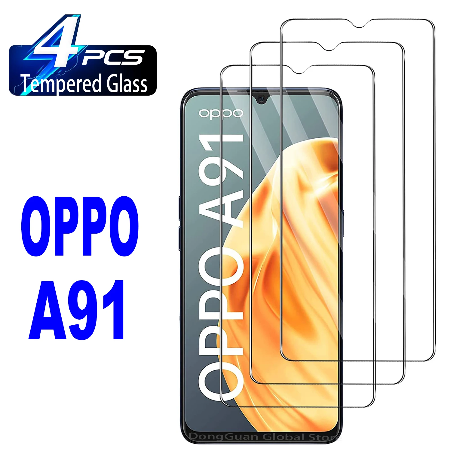 For OPPO A91 Tempered Glass Screen Protector Glass Film