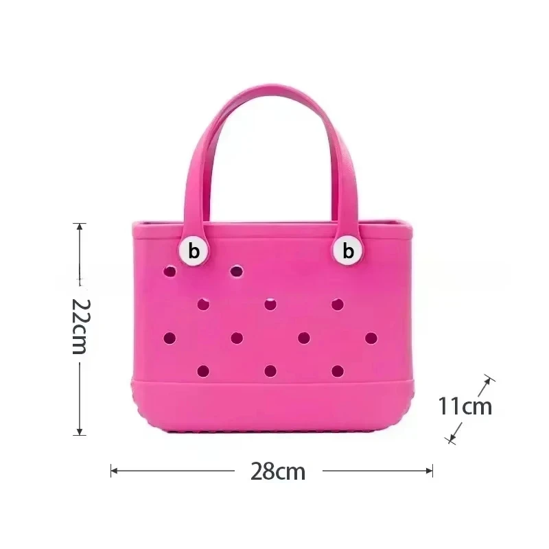 

Small Eva Beach Tote Bag Fashion Summer Storage Baskets Children Outdoor Picnic Tote Multi-Purpose Handbag Clothes Organizer