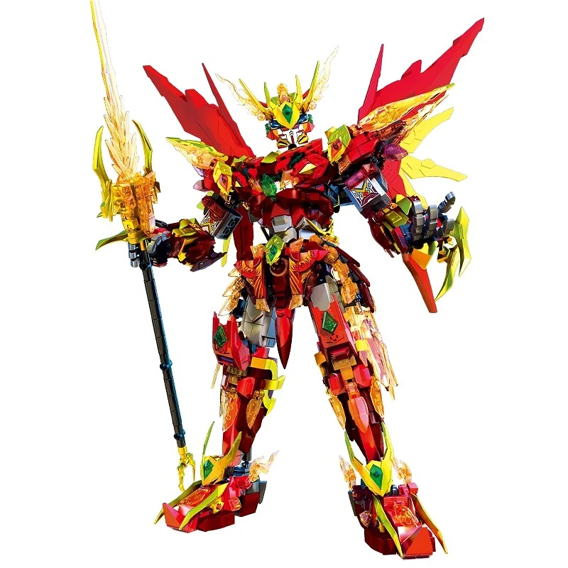 

2038pcs Chinese Style Three Kingdoms Zhang Fei Mecha Building Block Action Figure Assembly Model Ornament Boy Puzzle Toys Gift
