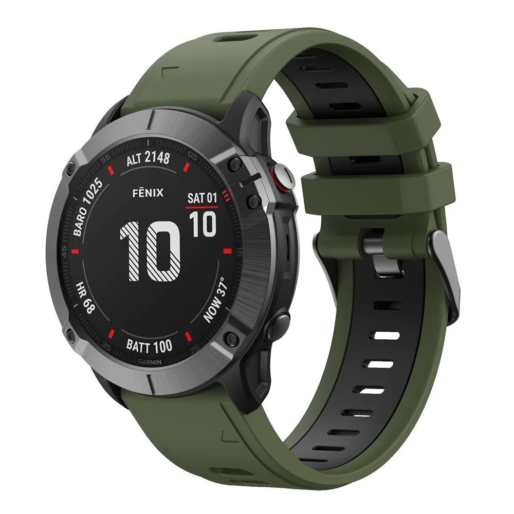 BEHUA 22mm 26mm Ersatzarmband für Garmin Fenix 6X 6X Pro 7X 8X Uhrenarmband mit Easy Fit Schnellverschluss Uhrenarmband Correa – Detail 24