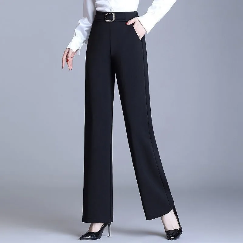 Nouveau Printemps été pantalons à jambes larges femmes Version coréenne ample mince décontracté polyvalent pantalon droit