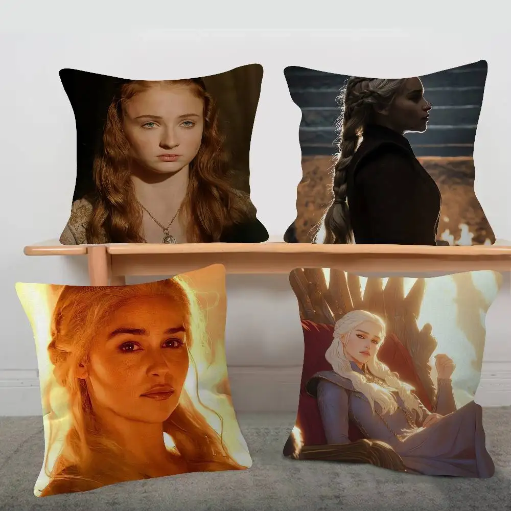 TV Drama Game Of Thrones Cute Cartoon Two-dimensional Pillowcase Bedroom Sofa Cushion Cover Nap Pillow Cover