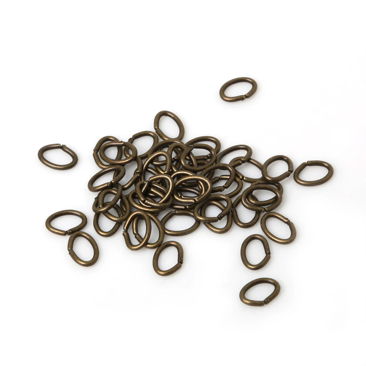 Hot Fashion Approx 200pcs/lot C Shape Oval Shape Open Jump Rings Gold 6*7mm Dia Findings FQA006-19
