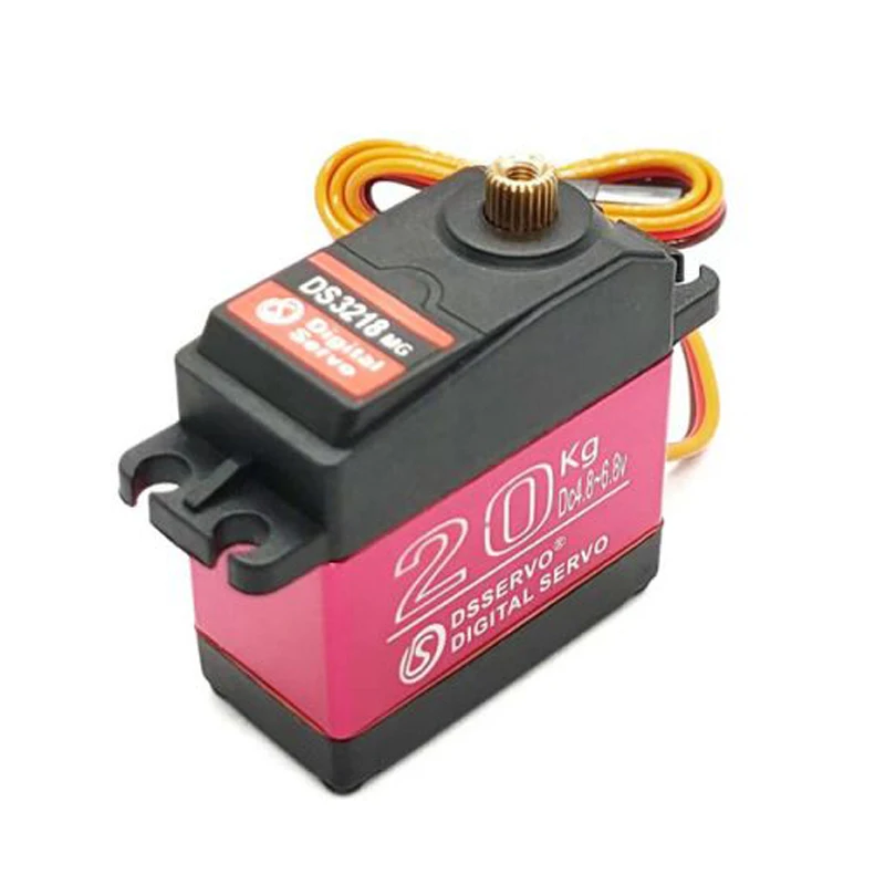 

1/2/4/6/10pcs Dsservo Waterproof Servo DS3218 20KG Metal Gear 180/270/360 Controllable Angle Servo for 1/8 1/10 RC Car Robot Arm