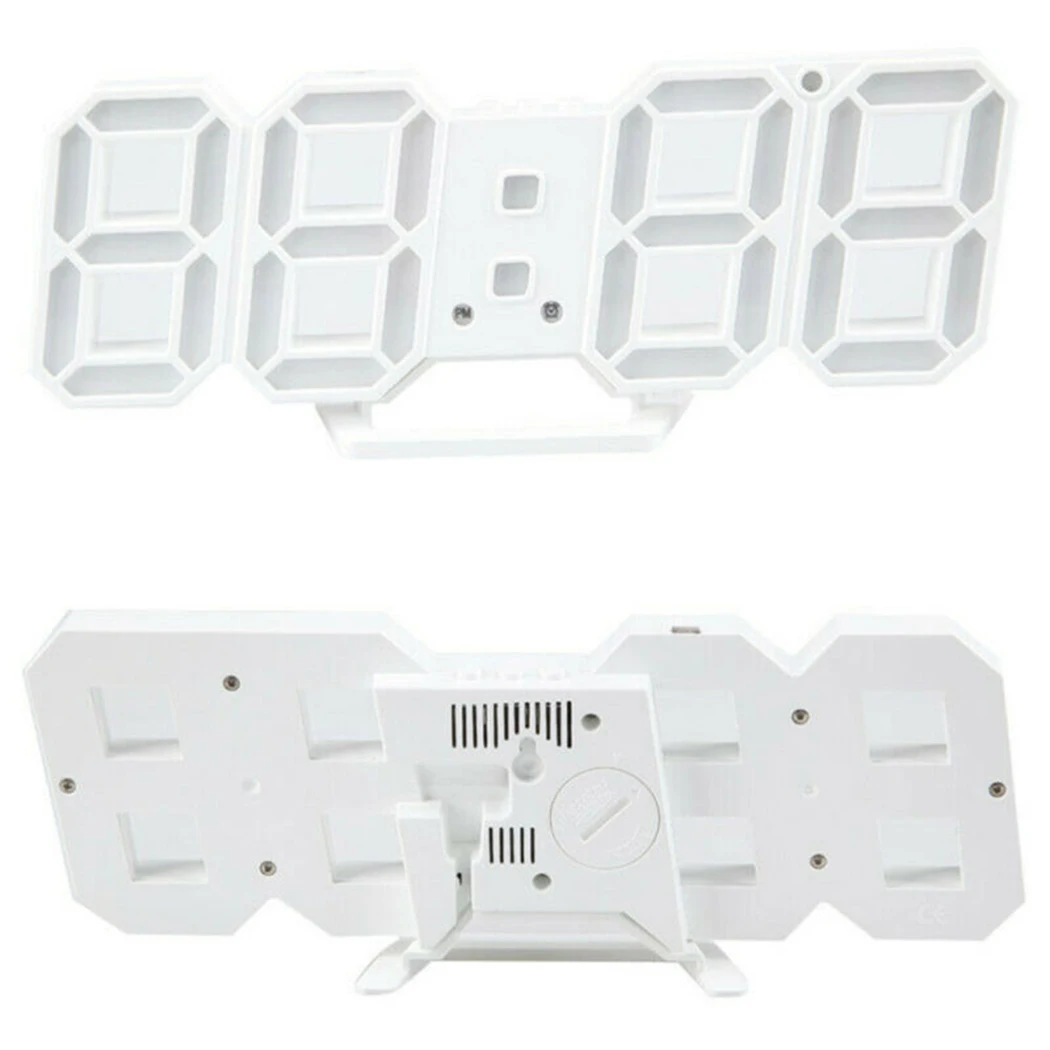 Home Wall Clocks 3D Modern Digital LED Wall Clock 24/12 Hour Display Timer Alarm Home USB  Alarm Clocks Decoration For Bedroom