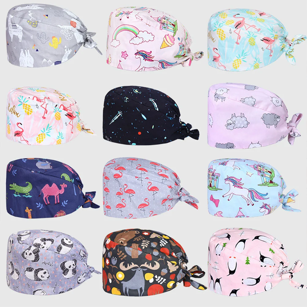 Flamingo Creative Printing Working Cotton Working Hat Headwrap (Grey)
