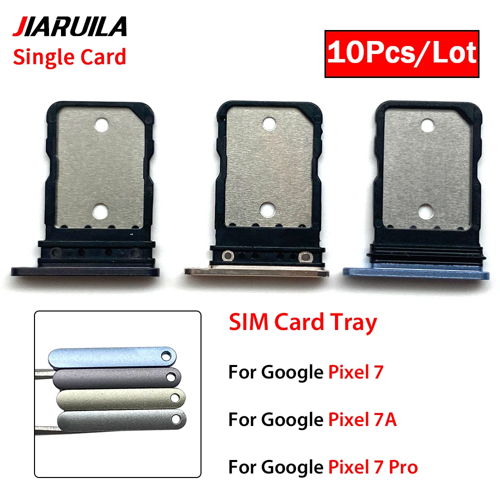 

10 шт./лот, держатель SIM-карты для Google Pixel 7 7A 7 Pro, держатель лотка для SIM-карты, адаптер, слот для чипа, лоток для ящика, запасные части