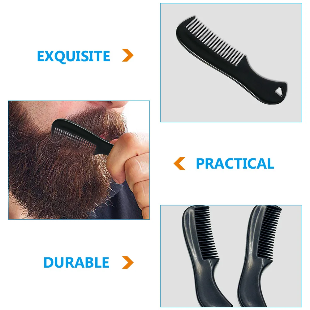 Pente preto Mini barba para homens, escova secadora de cabelo, pentes de bolso, alisador masculino, bebê, 10 pcs