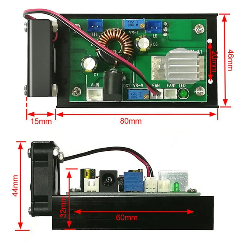ABKN-1 Pieces Red/Green/Blue Universal High-Power Laser Diode Voltage Adjustable TTL Modulation