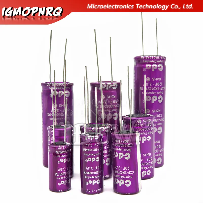 1PCS 3.0V CDA 3V Super Capacitor ibuw 1F 2F 3.3F 5F 7F 10F 15F 18F 20F 30F 50F 60F 100F 120F Farad capacitor 3.0V3.3F 3V10F