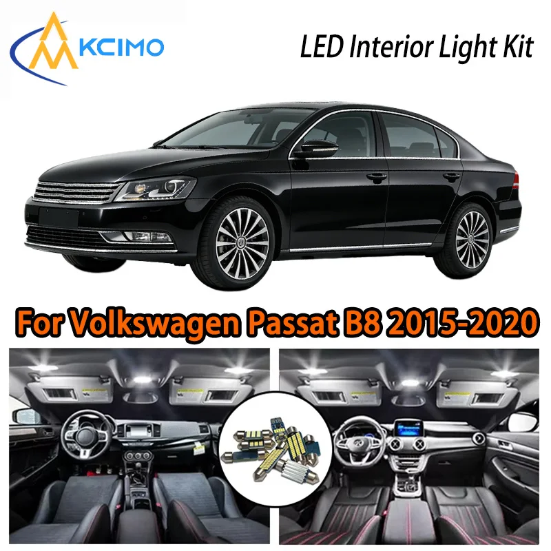 

KCIMO For Volkswagen Passat B8 Sedan 2015-2020 Premium LED Interior Kit - 2 Colors , Quick Installation, Long-Lasting