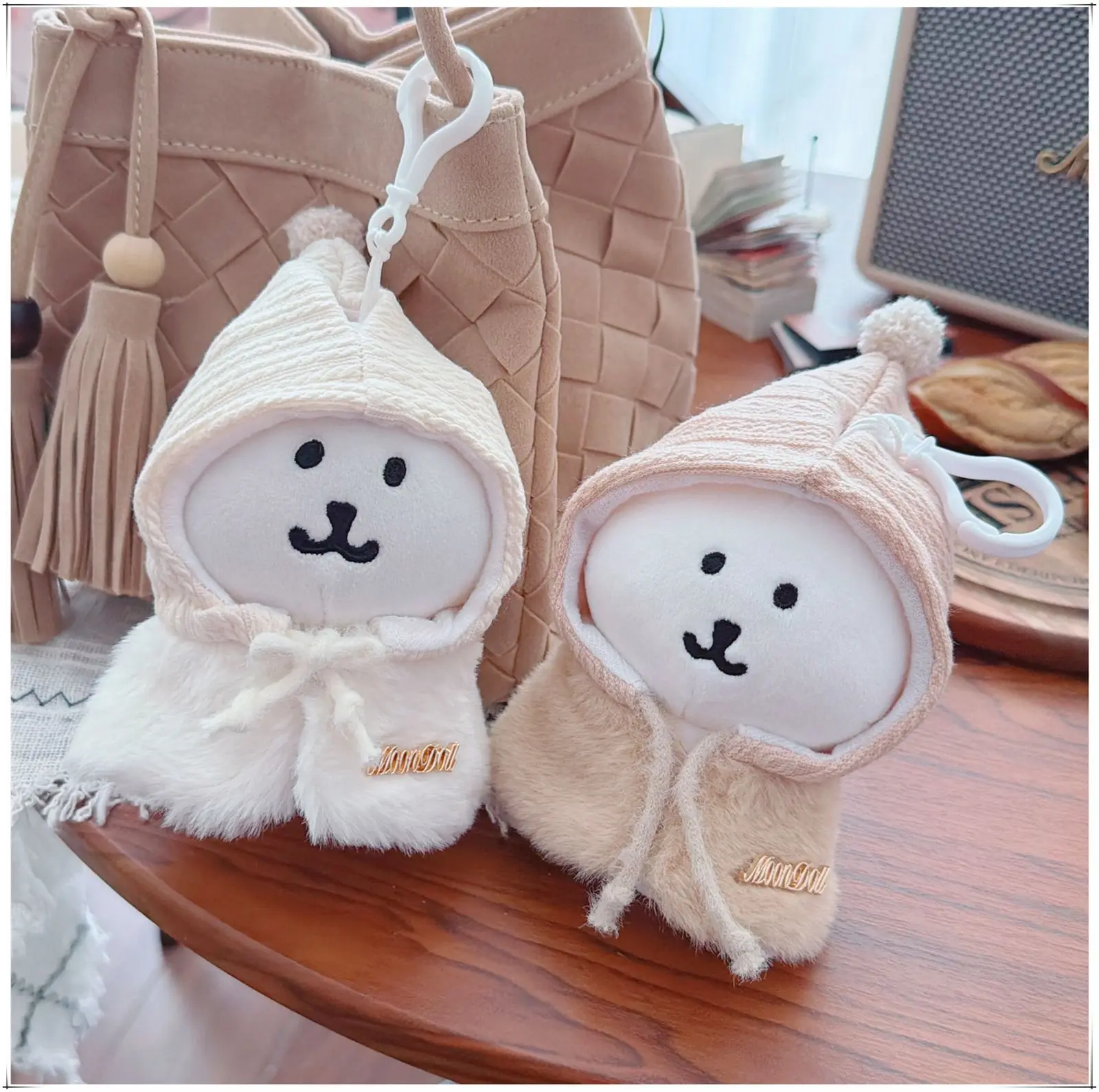 

For 10-15cm Cartoon Plush Doll Clothes Cute Soft White Coat Cloak Idol Doll Accessories Can Change Clothes Game Girls Gifts