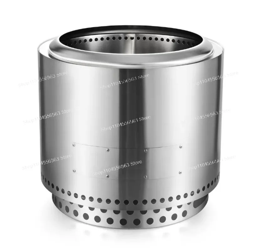 Outdoor Camping Wood Stove Medium Integrated Stainless Steel Campfire Patio Smokeless Barbecue Grill