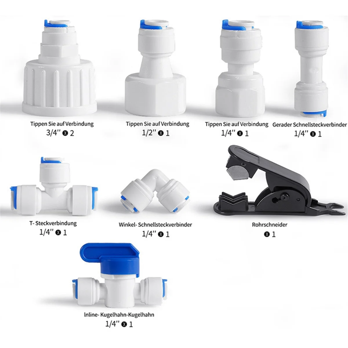 ABKR طقم خرطوم مياه الثلاجة أنابيب تنقية المياه 15 متر خرطوم المياه أنابيب مياه الشرب لموصل أنابيب المياه الثلاجة