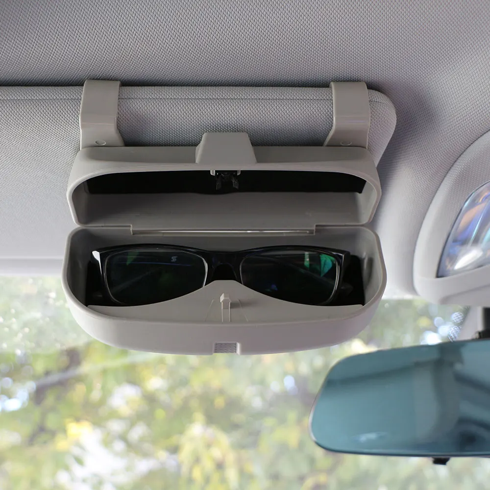 Car Glasses Holder Car Glasses Case Sunglasses Storage Box 3 Colors Auto Interior Accessories Sun Visor Accessories