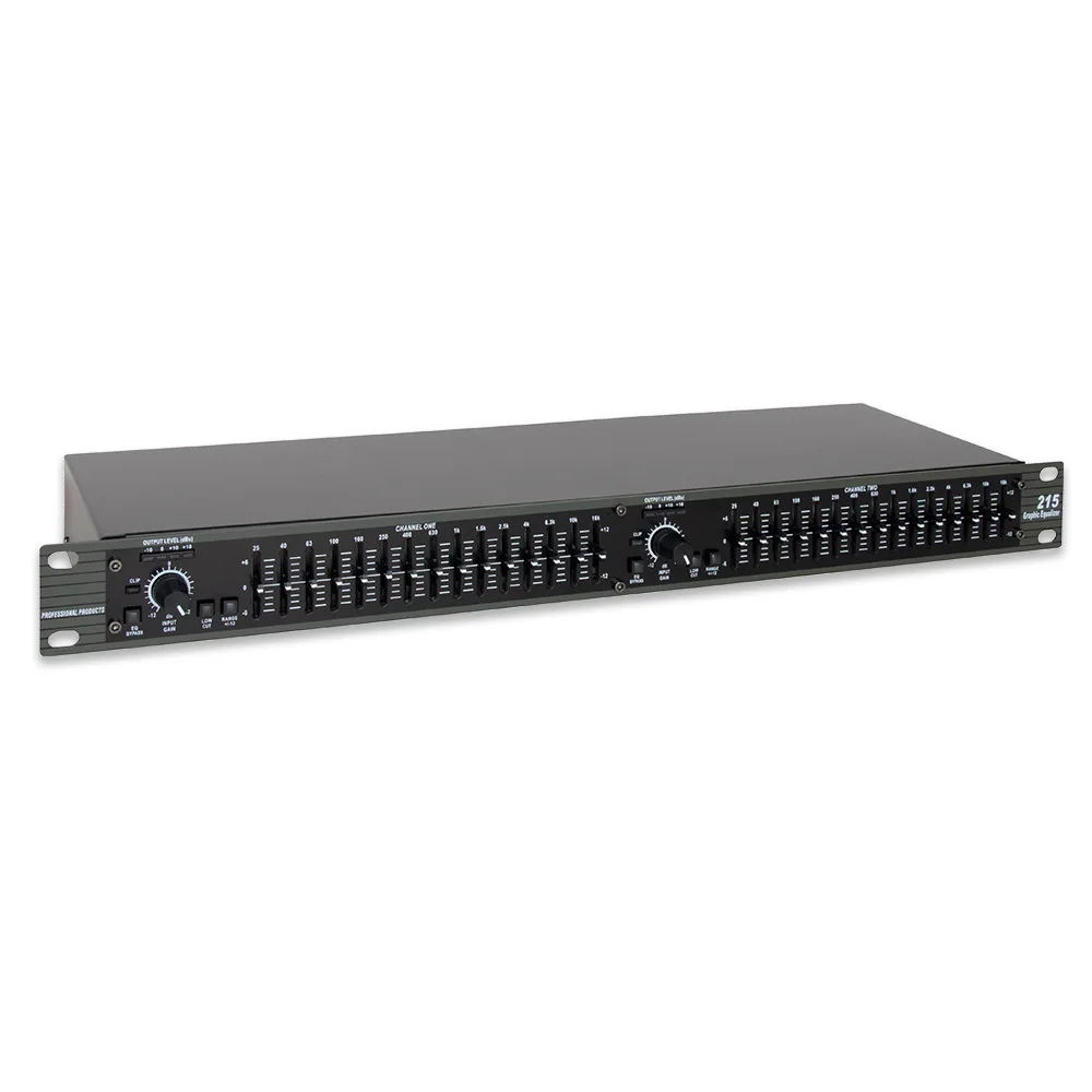 Dual Channel 15 Band Equalizer, Low Noise Frequency Tuner, Professional Audio Mixer for Stage, Wedding, Home Use