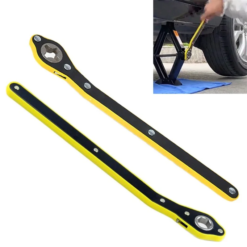 Car Labor-saving Wrench Jack Lifting Joystick Tools 360 Degree Rotation Scissor Jack Lift Handle Tool Tire Wrench