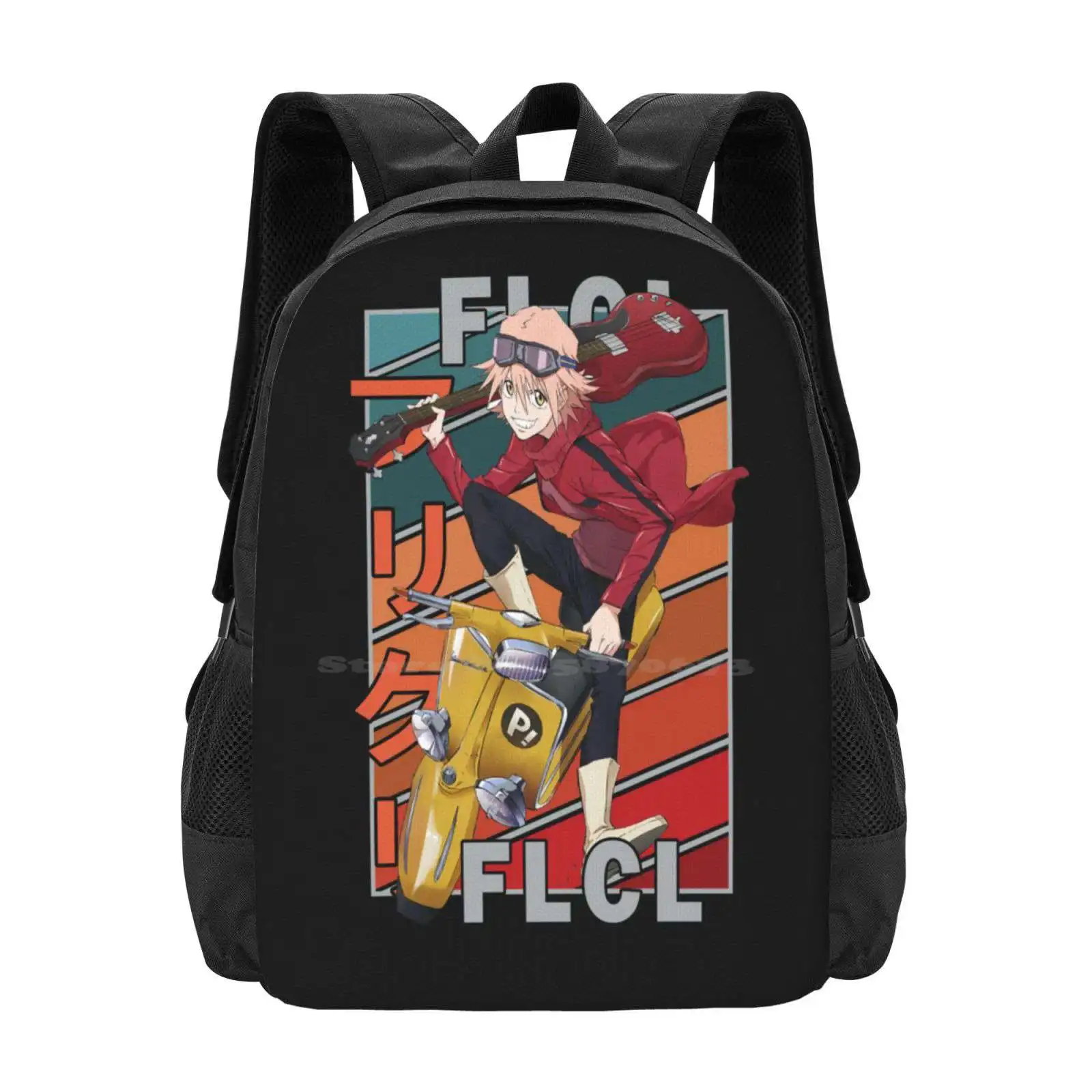 Haruko Haruhara Fooly Cooly Furi Kuri Flcl Vintage Color Palette Design Backpacks For School Teenagers Girls Travel Bags