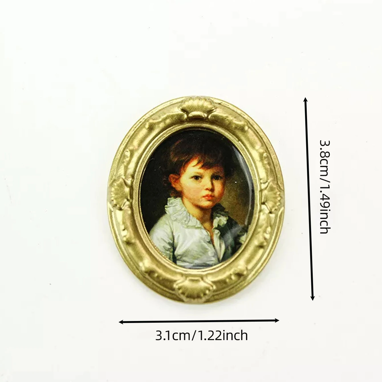 2 pieces of miniature oil painting murals for dollhouse: 1:12 scale mini simulation toy house wall decoration accessories