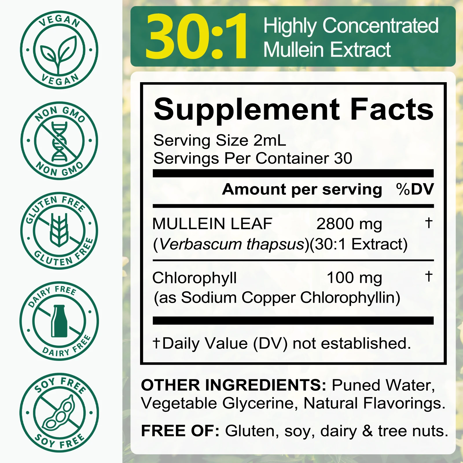 Mullein Leaf Extract with Chlo - Herbal Wellness In ulasan dan harga