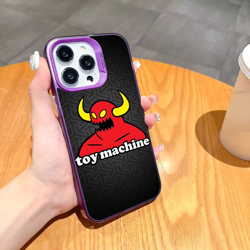 

Cool T-Toy M-MachineS S-SkateS Phone Case For iPhone 16 15 14 13 12 11 Pro Max Purple Matte Laser Metallic Aurora Funda