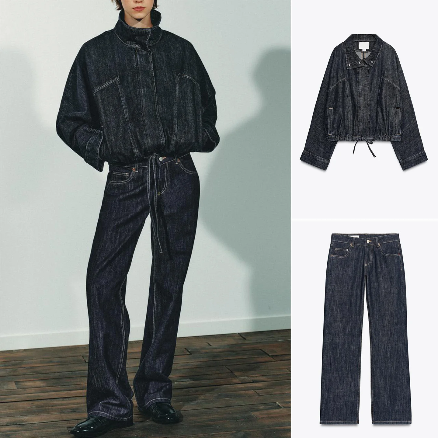 

Осенняя новинка Batwing Sve Denim Jaet Верхняя одежда Широкие джинсы с низкой талией 872727 8727220 Мужское пальто Faion V-Ne ort