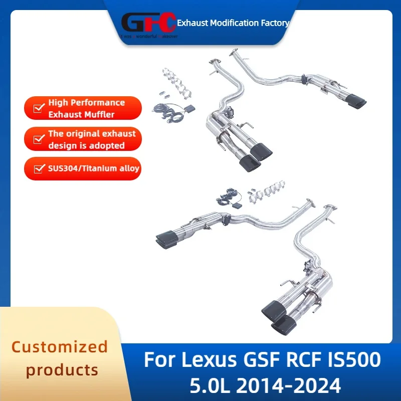 

GFC Catback Valvetronic Exhaust pipe for Lexus GSF RCF IS500 5.0L 2014-2024 High-Performance 304 Stainless Steel Exhaust Muffler
