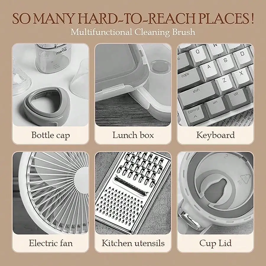 Keyboard Cleaning Brush Kit, Multifunctional Flexible Bendable Gap Groove Cleaner with Soft Bristles