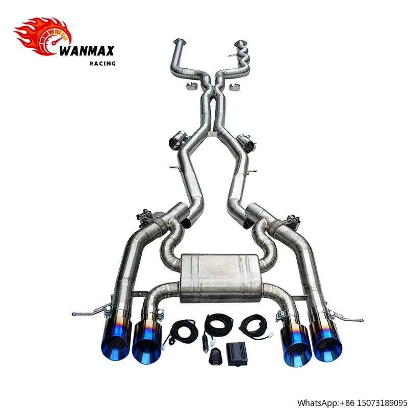 

Valved Titanium Exhaust System for G80 M3 3.0t, Full Cat-Back Exhaust with Remote Control