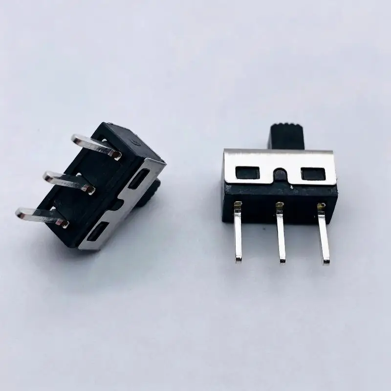 10Pcs 1P2T Vertical 2-position 3-pin Straight Pin SS12E08BG5 Toggle Switch High Curren SS12D10G3 Handle Height 3MM