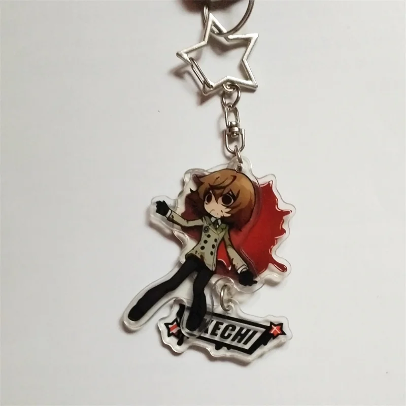 Llavero de acrílico con colgante de cosplay de Amamiya Ren Akechi Goro, adorno para bolso, 2 piezas, accesorios, joyería