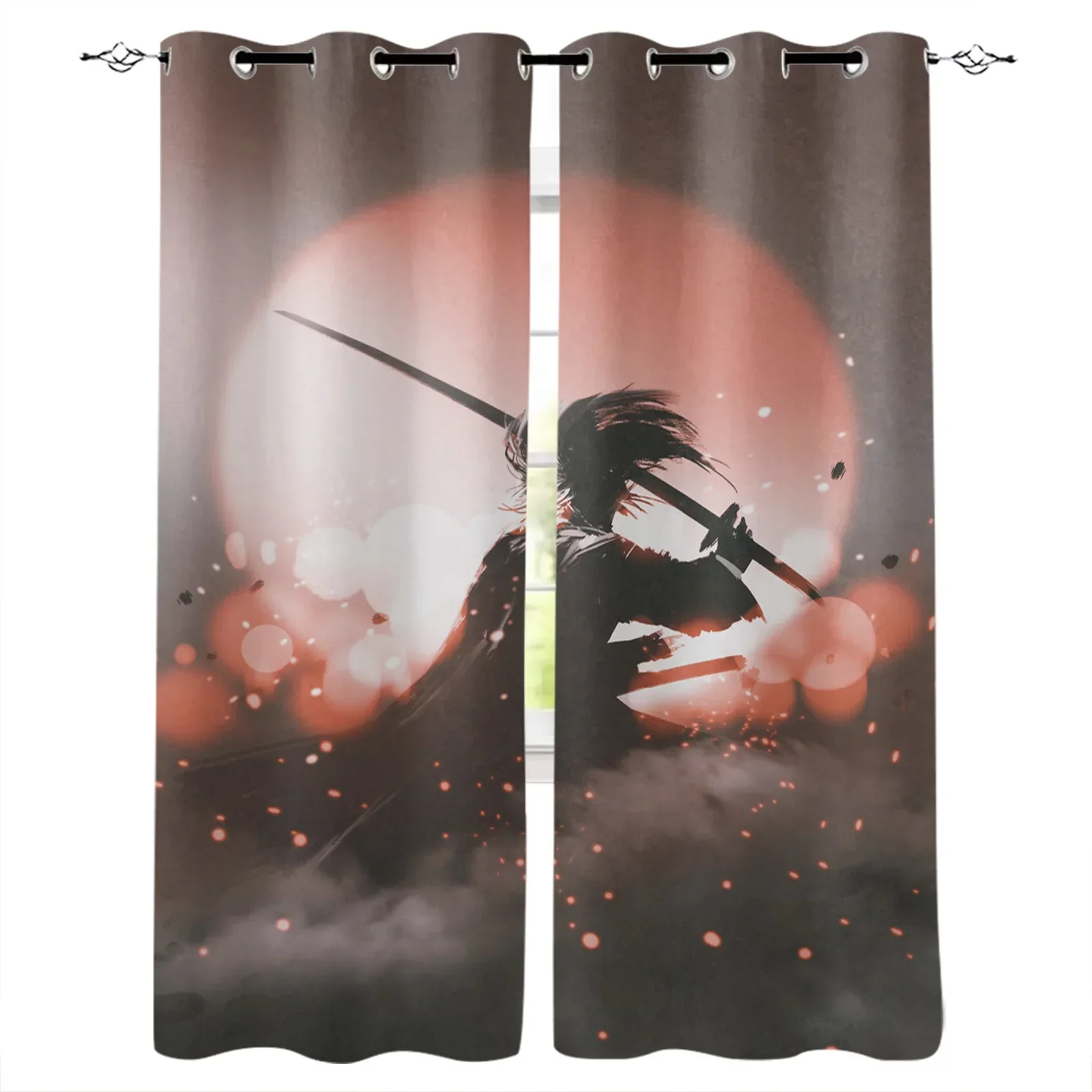 

Japanese Samurai Blackout Curtains Window Curtains For Bedroom Living Room Decor Window Treatments