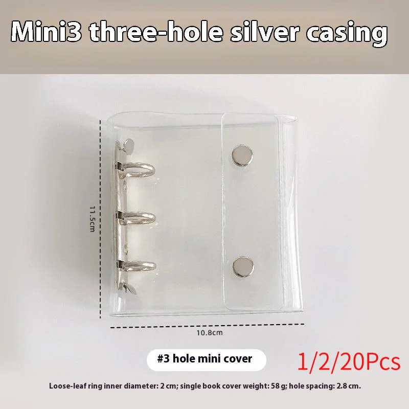 1/2/20Pcs Nail Art Piece Fake Nail Storage Book Double Buckle 3 Holes Card Clip Display Board DIY Simple Album Storage Book.