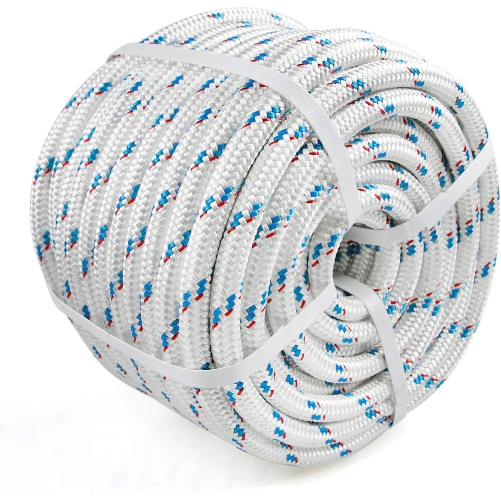 CQDouble Braid Rope, 5/8 inch by 150 feet, Weather Resistant Polyester Material, can be Used as Climbing Rope, Boat Rope