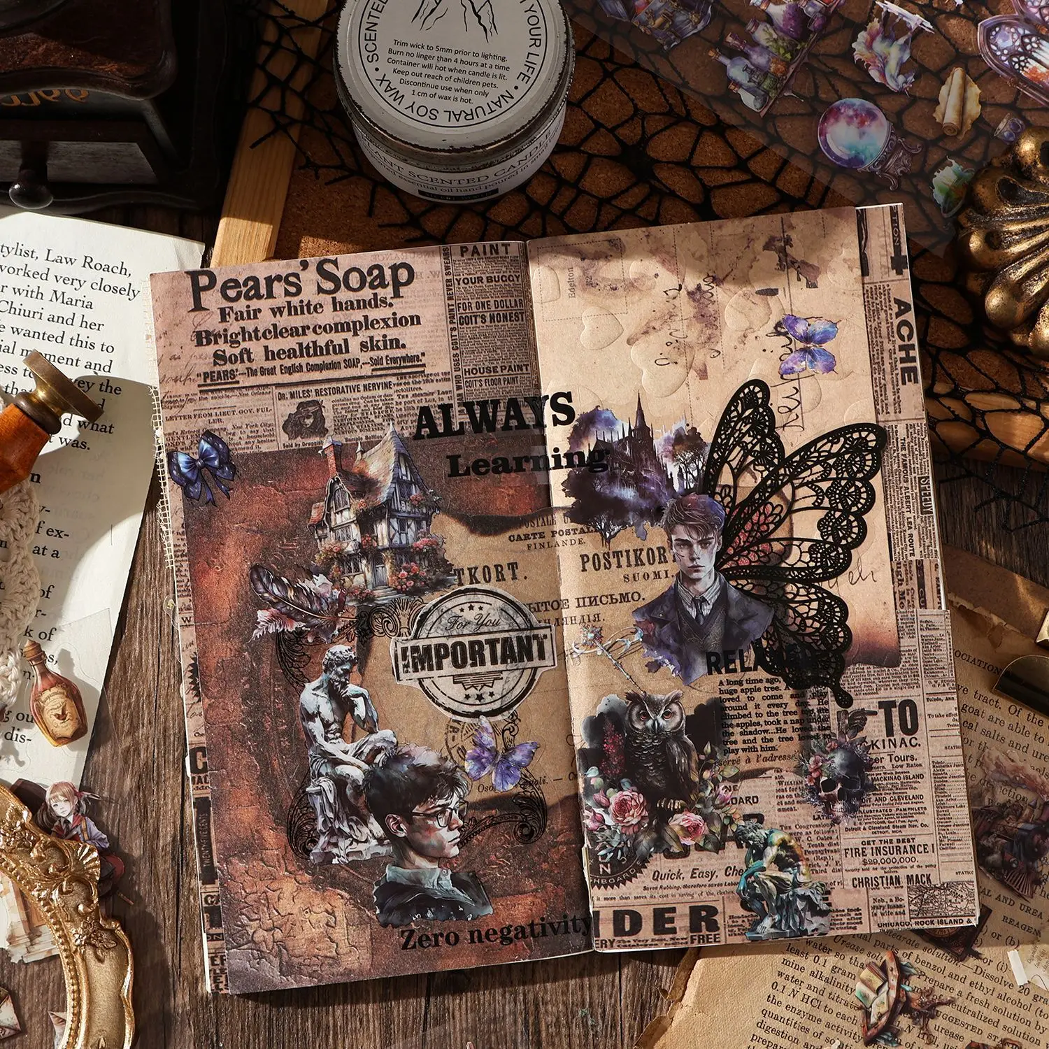 The World Collect Stamps Series Vintage Reise Charakter Landschaft PET Aufkleber Kreatives DIY Journal Material Collage Briefpapier