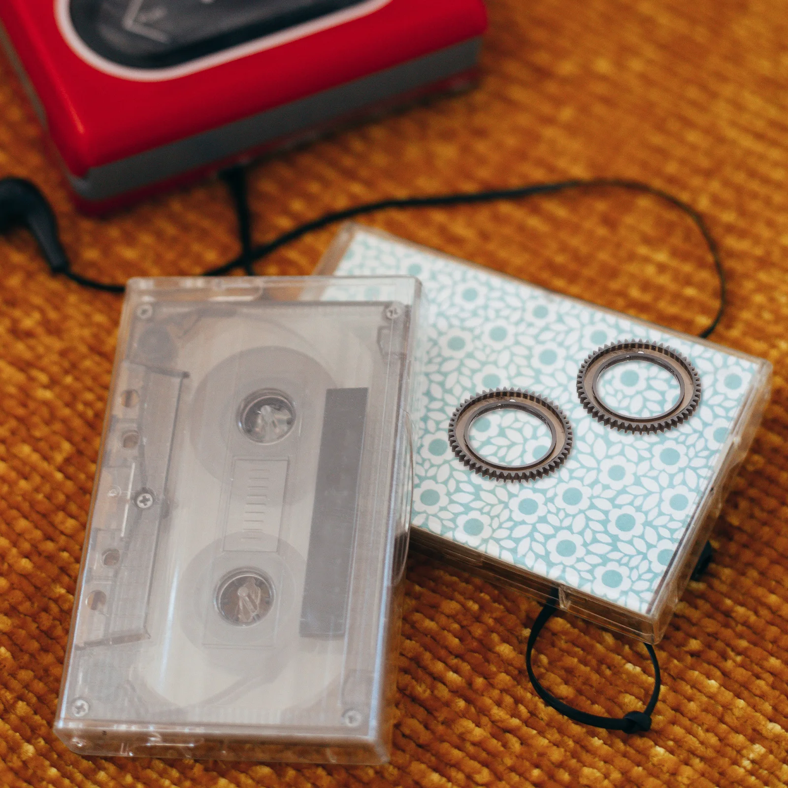 

2pcs Cassette Tape Recorder Wheel Compatible With Rq-Sx Portable Player Bearing Roller For Dvd Vcd Player Audio Equipment