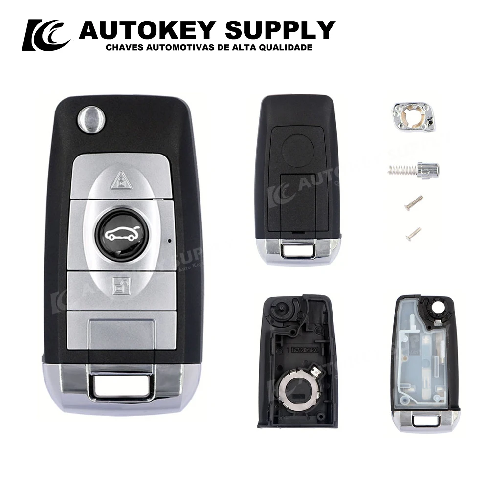 

ForVolkswagen Rolls-Royce Folding Key Shell 3 Buttons With Holder Autokeysupply AKVWF153