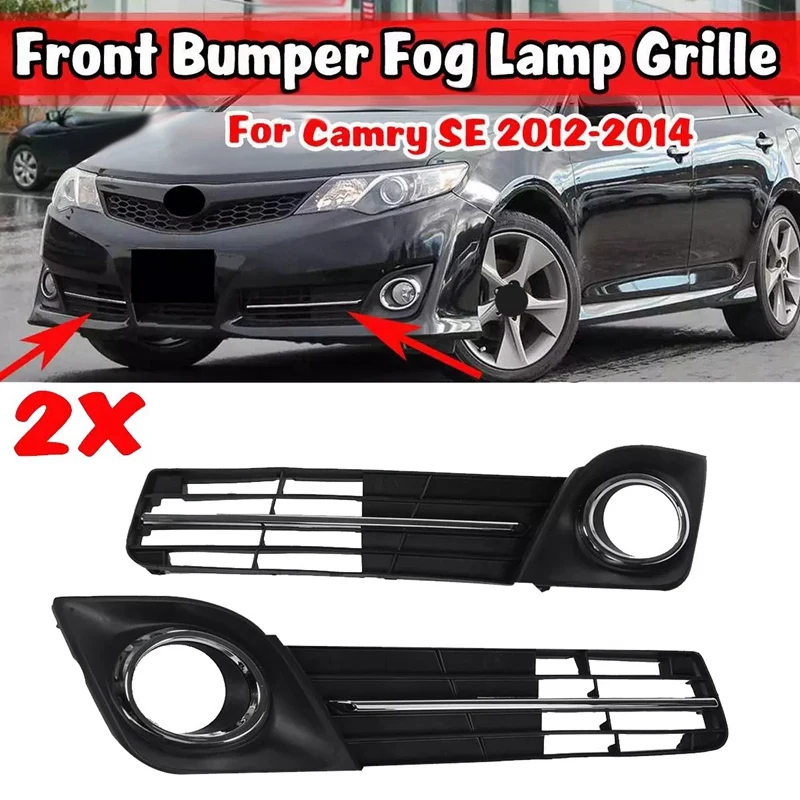 

Car Front Bumper Lower Fog Light Grille Cover Bezel For Toyota Camry 2012 2013 2014