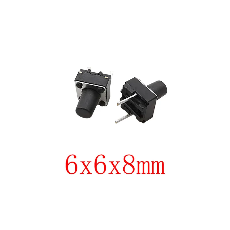 6x6mm Micro Tactile Switch Momentary Tact DIP Switch 2 Pin 6x6mm Micro Touch Push Button Tactile Switch High 4.3/5/6/7/8/9mm – Detail 6