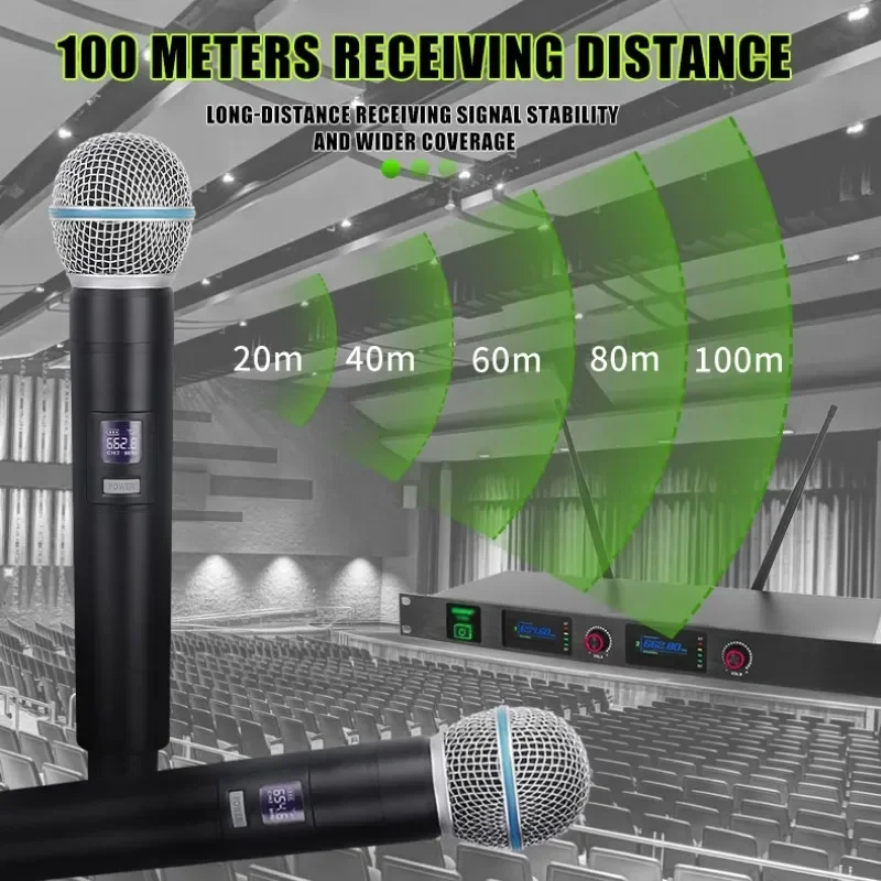 RAYHAYES-Système de microphone sans fil pour touristes, SLXD02, canal professionnel, déterminer le micro pour scène, discours, spectacle, maison, fête, église