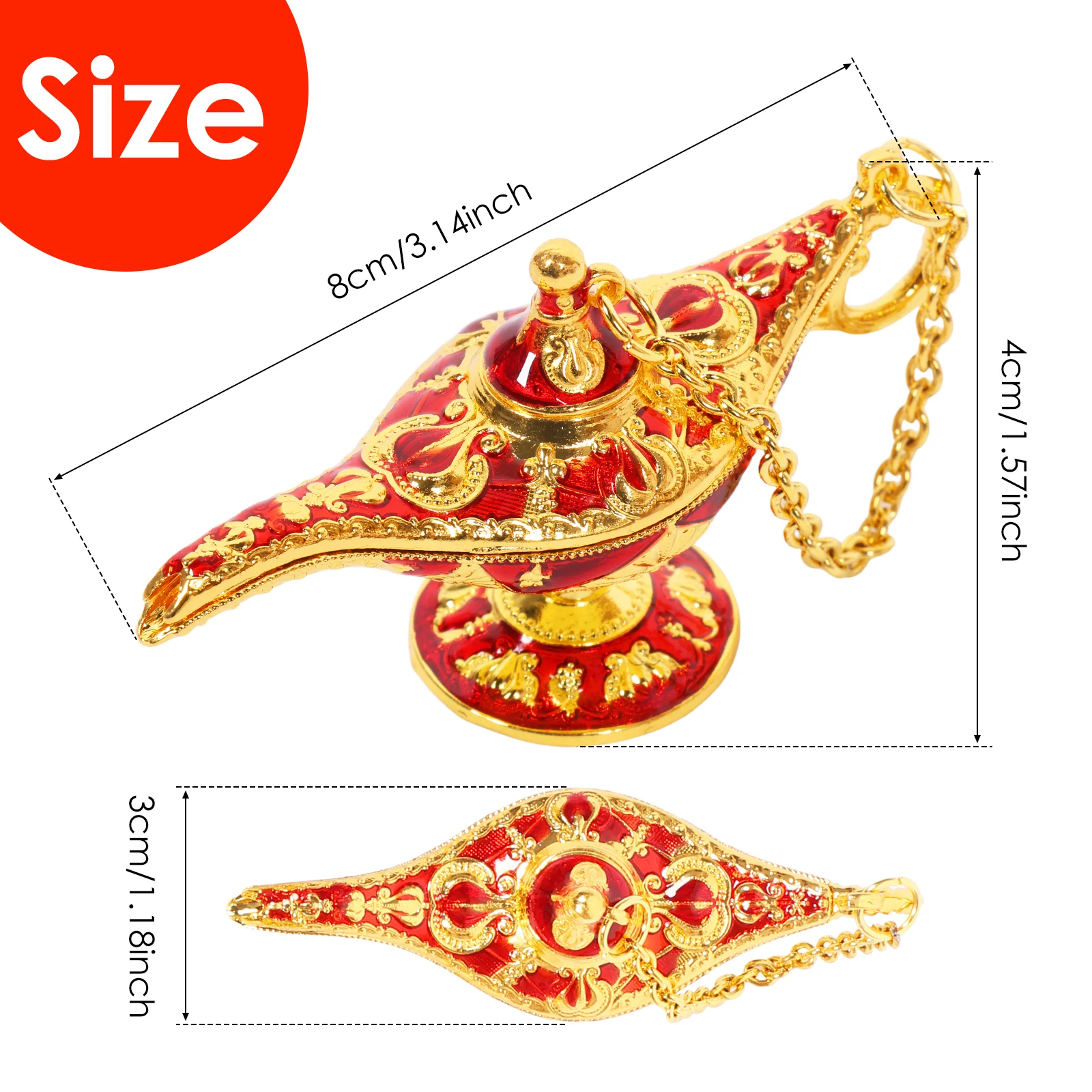 Aladdin Lamp Classic Aladding Magic Lamp Decor Creative Legend Wishing Light Decor Desktop Crafts Ornament for Home Decoration