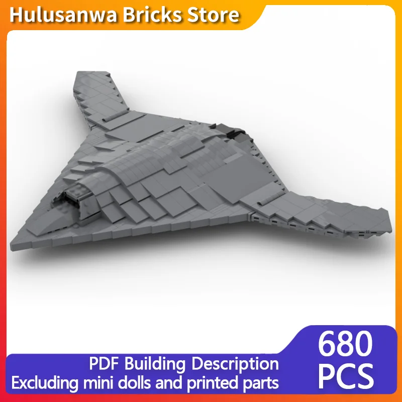 

X-47B Модель беспилотного боевого воздушного автомобиля MOC Строительные кирпичи Военное оборудование Модульная технология Подарки Праздничная сборка Детская игрушка