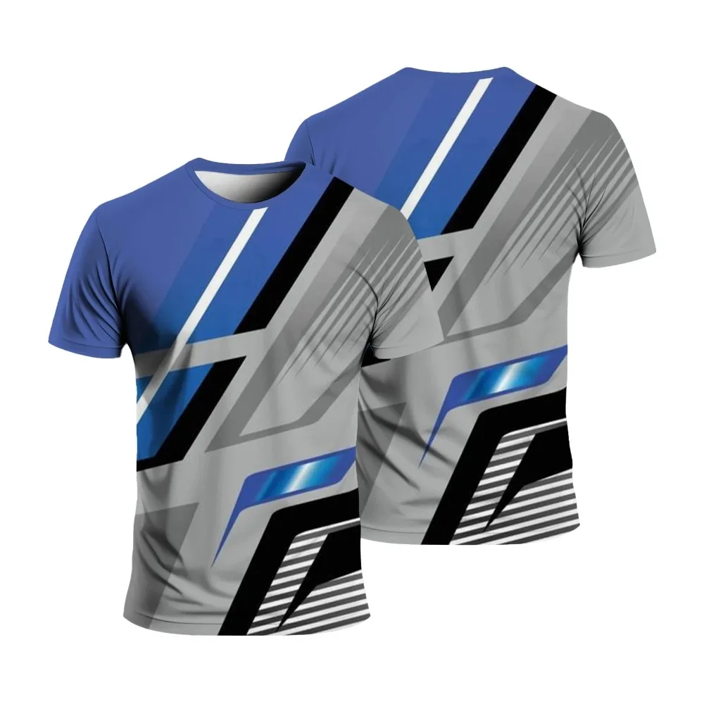 

Summer fashion sports men's T-shirt loose and comfortable daily leisure fitness running round neck plus size short sleeved top