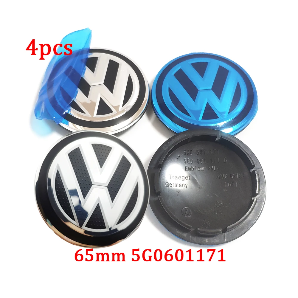 4pcs 55mm 56mm 65mm 70mm Car Styling Wheel Center Cap Hub Covers Badge Accessories For VW Volkswagen Golf 3B7601171 1J0601171