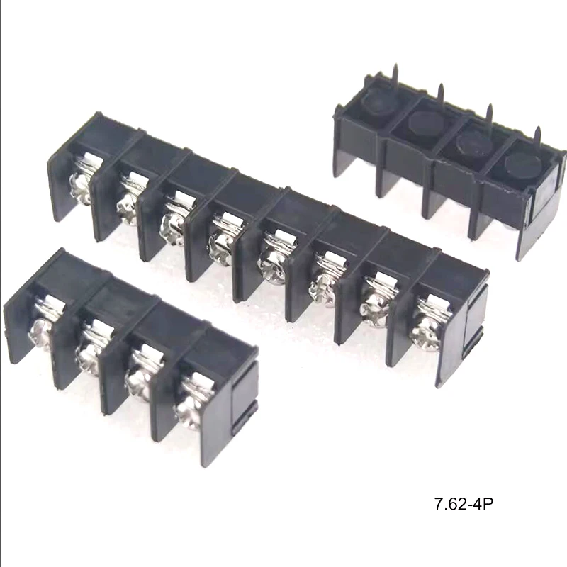 GONGFENG 100pcs NEW 7.62-4PTerminal Connector 7.62mm pin Fence Type Pitch Splicing Special Wholesale Shipping to Russia