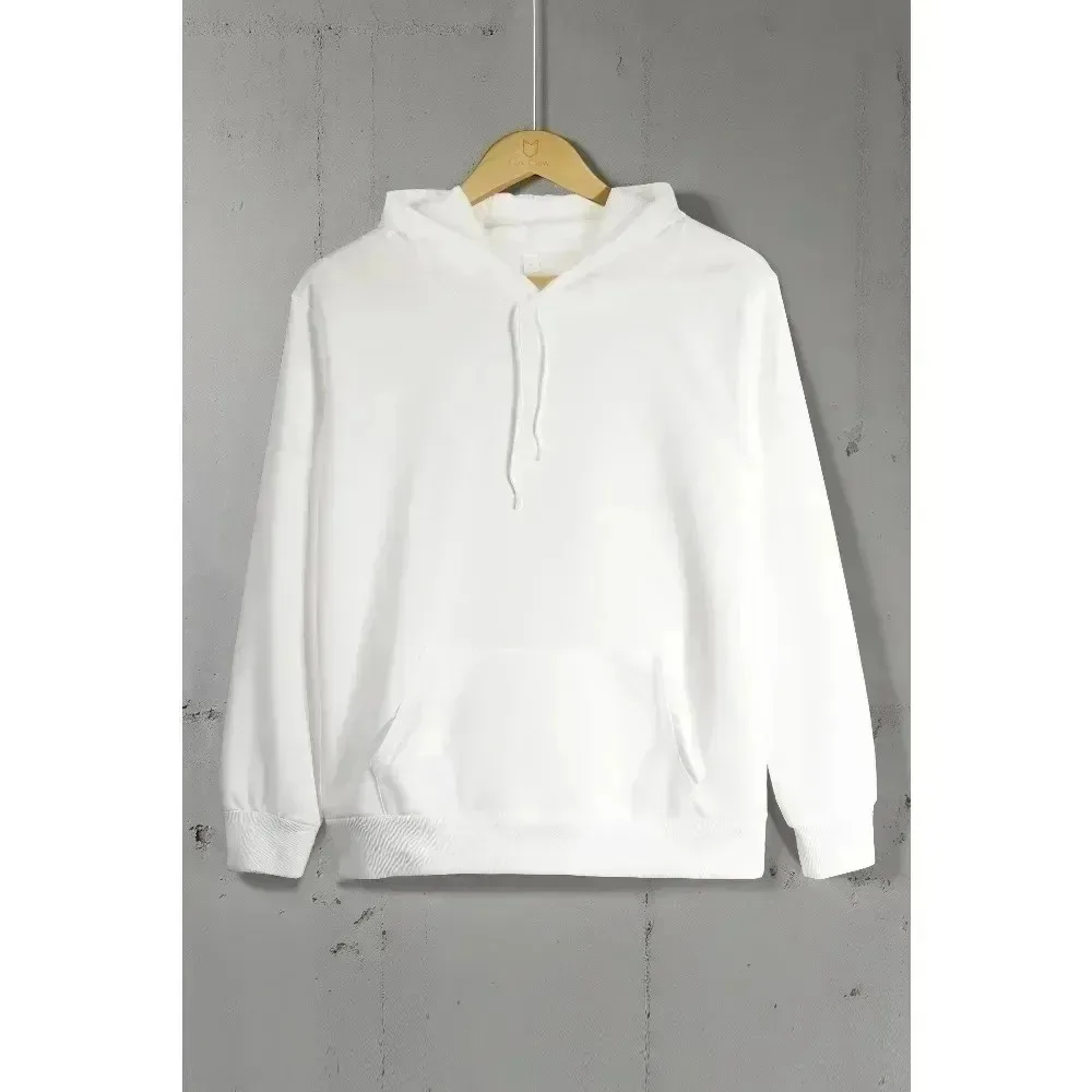 سويت شيرت بقلنسوة كاجوال مطبوع مقاس كبير للرجال والنساء، سويت شيرت بقلنسوة فضفاض للخريف والشتاء