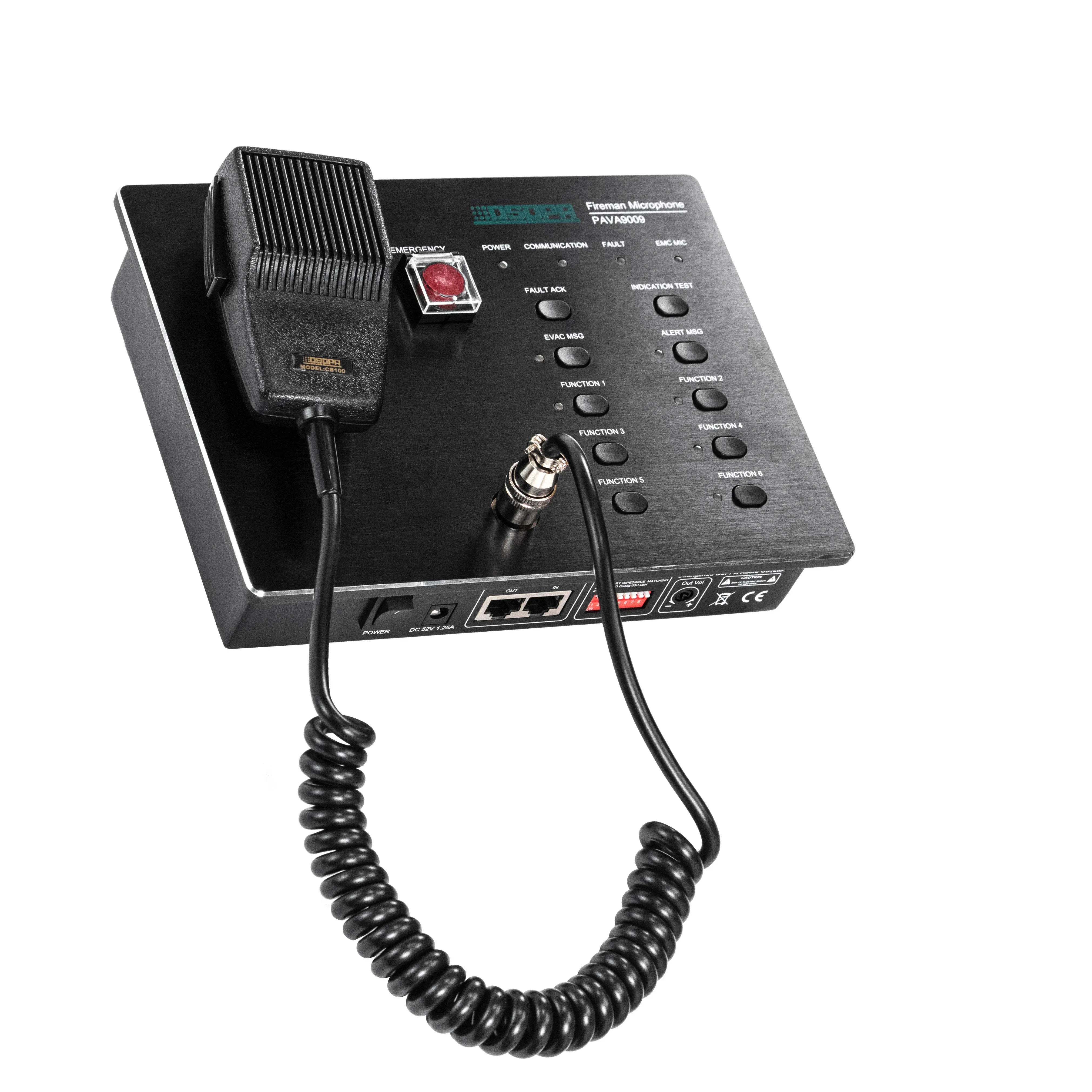 

PAVA9009 Fire Emergency Broadcasting System Evacuation Fireman Microphone System