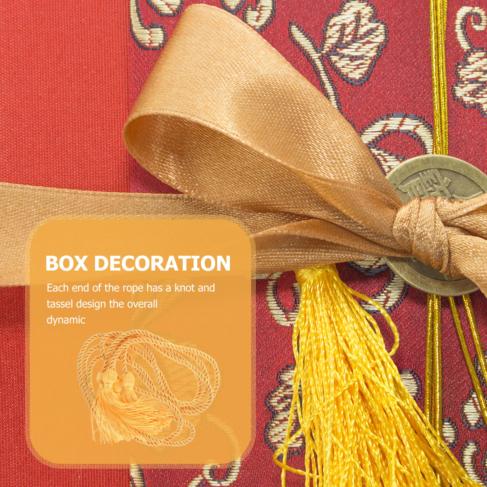 

2Pcs Flag Woven Tassel Rope Decorative Knots Bright Color Graduation Honor Cords Banquet Hall Party Decoration Event Space